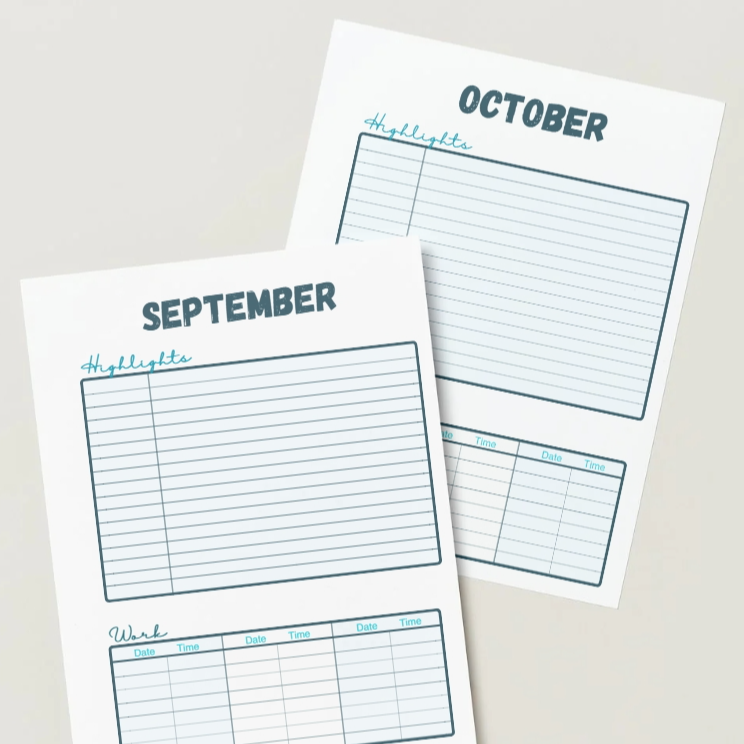 Calendar Print-out